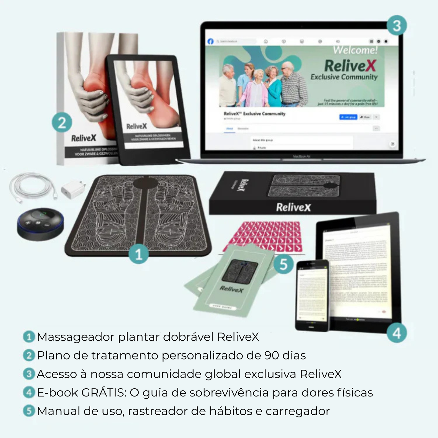 ReliveX – Alívio imediato para pés e pernas